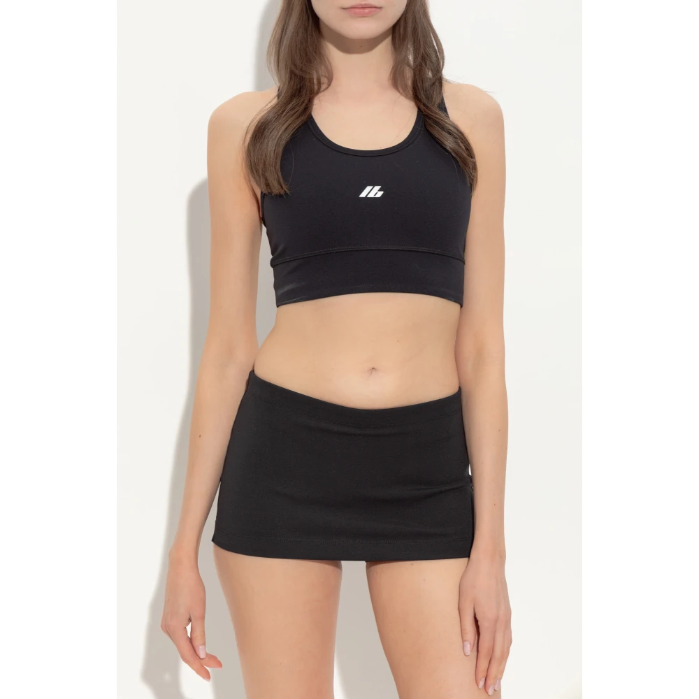 Balenciaga Mouwloze Crop Top Black Dames