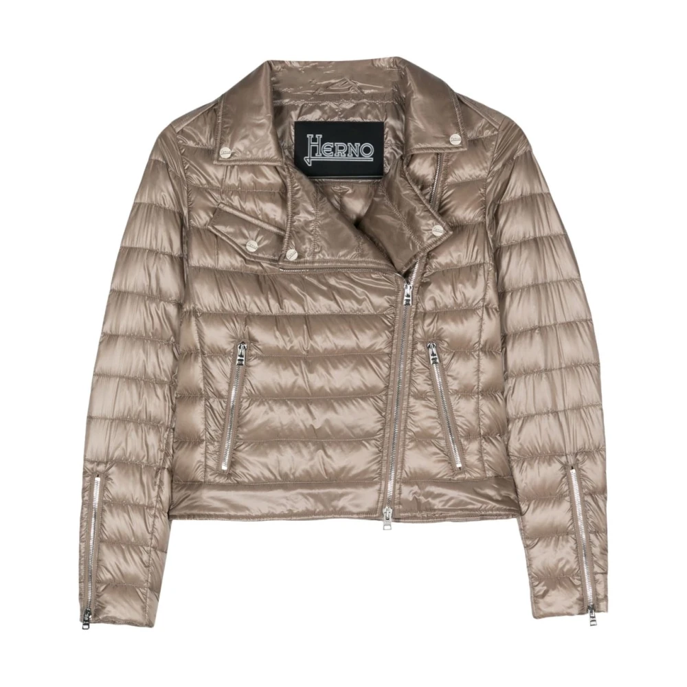 Herno Elegante Tortora Jas Brown Dames
