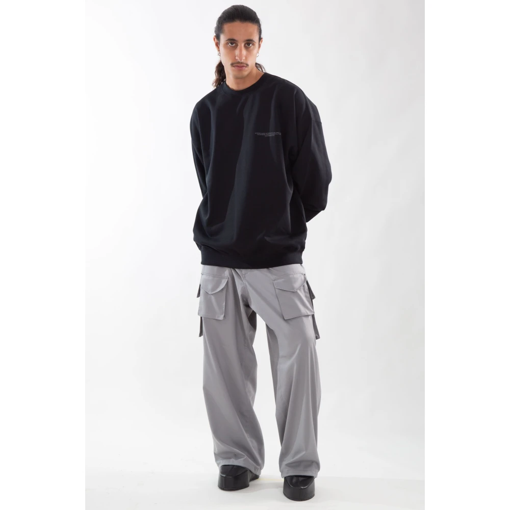 Y-3 Zwart Faded Logo Sweatshirt Black Heren