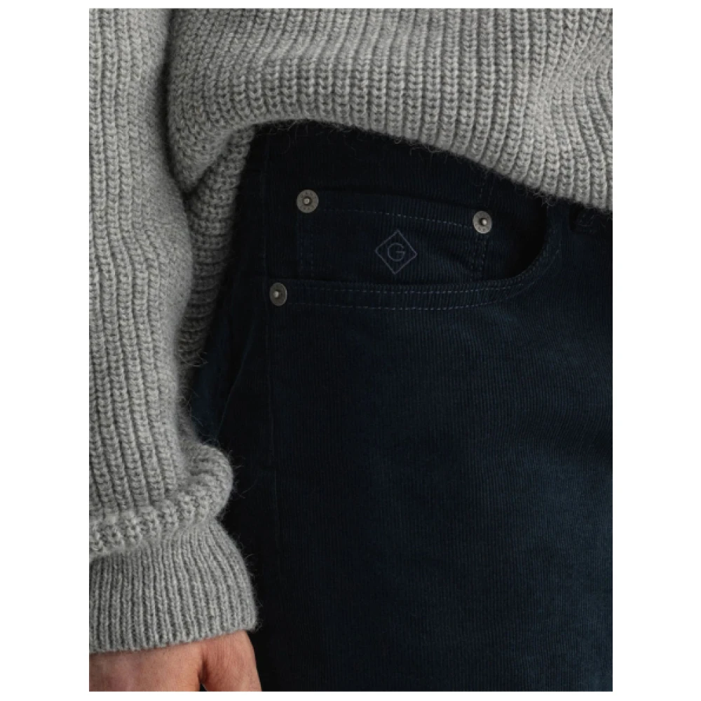 Gant Slimme Velvet Hayes Broek Blue Heren