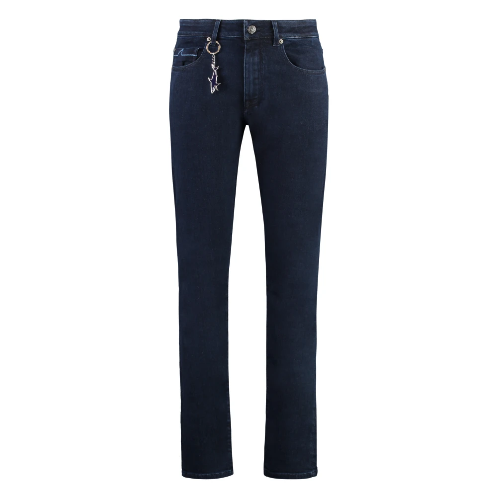 PAUL & SHARK Slim Fit Jeans met Logo Bedel Blue Heren