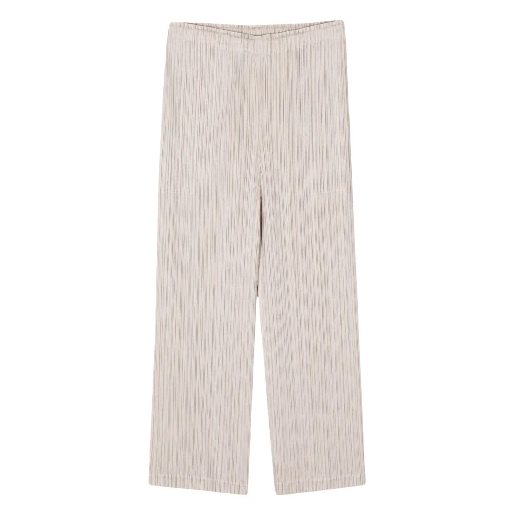 Issey Miyake Stijlvolle Broeken voor Mannen en Vrouwen Beige Dames