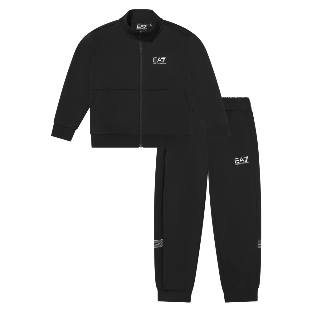 Emporio Armani Ea7 Boys Black Train Logo Tracksuit - Kids Sport Sets - 12 Y - Kids