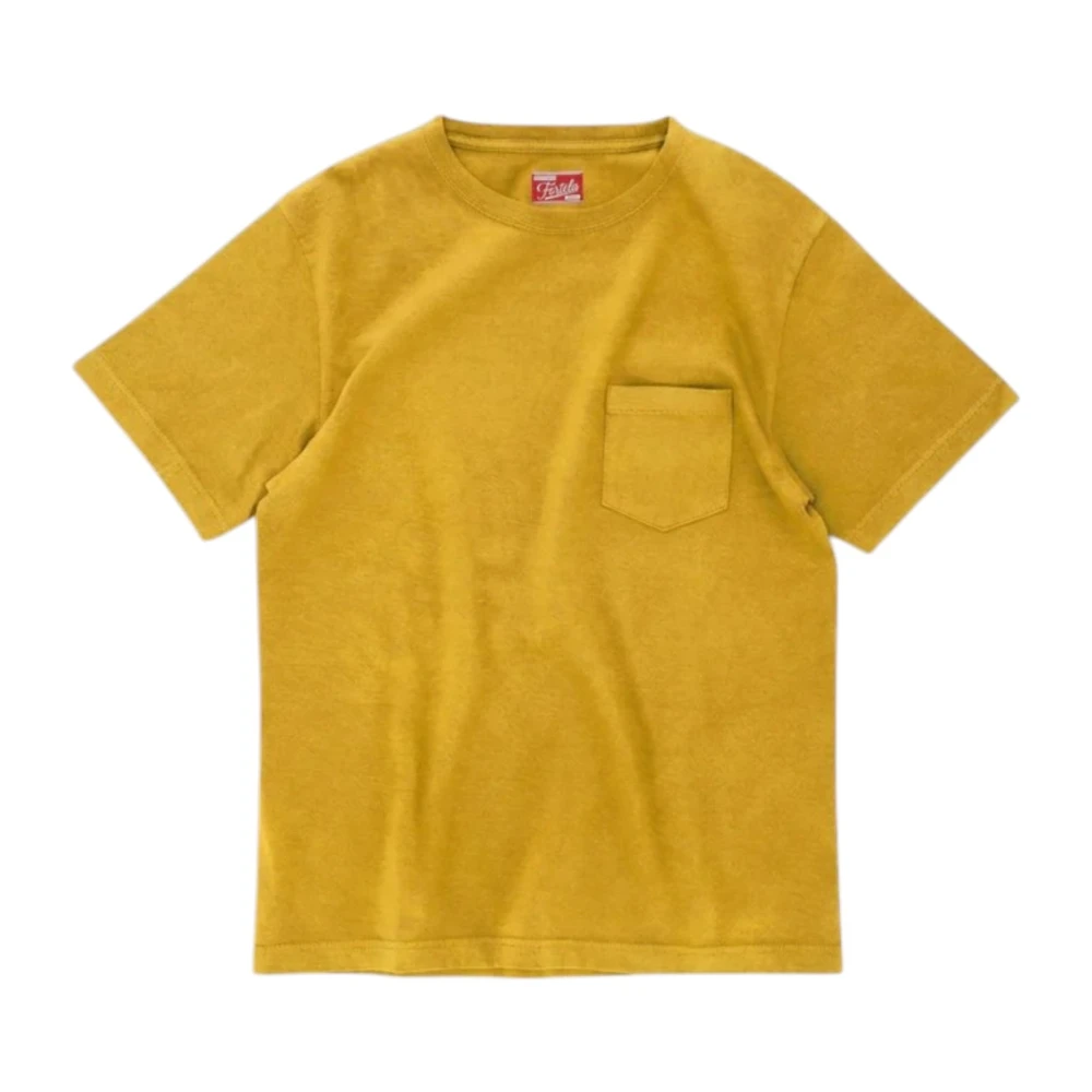 Fortela Yellow T-Shirts, Male, M, Teepocket Japan