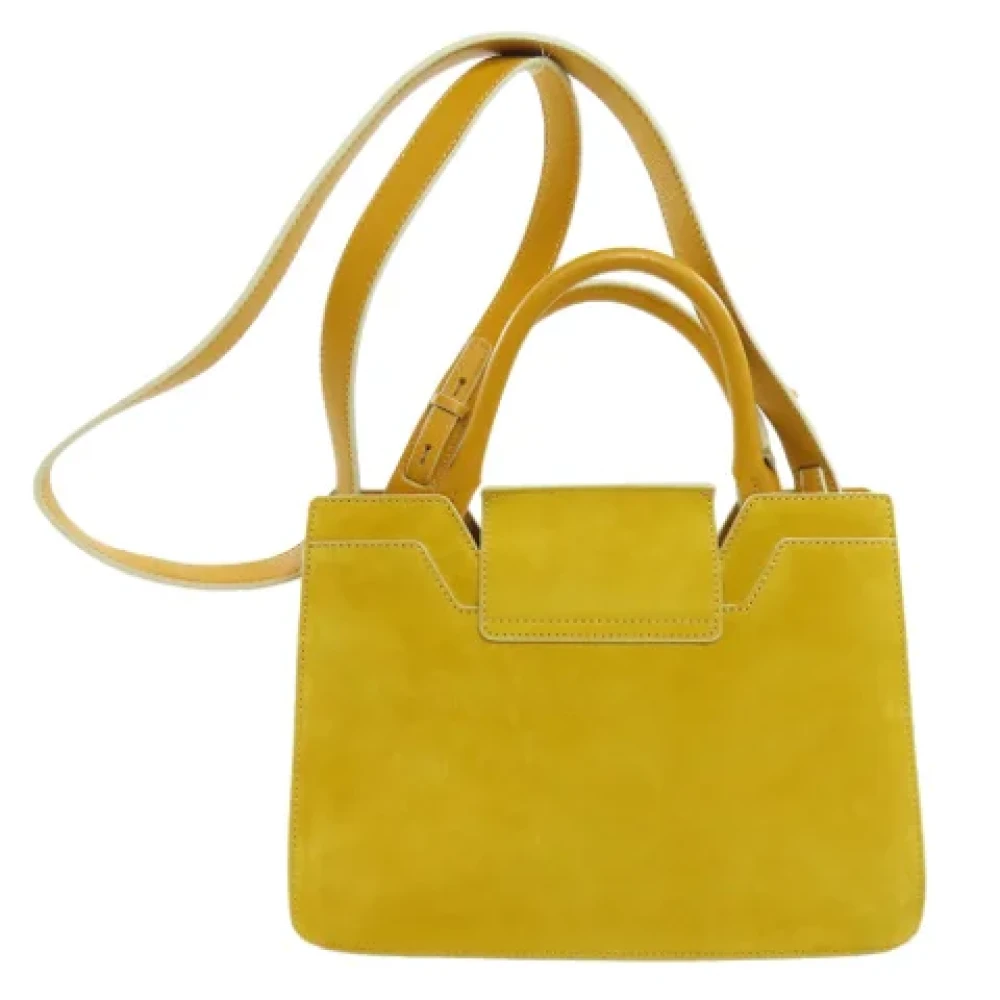 Jimmy Choo Pre-owned Suede handbags Yellow Dames