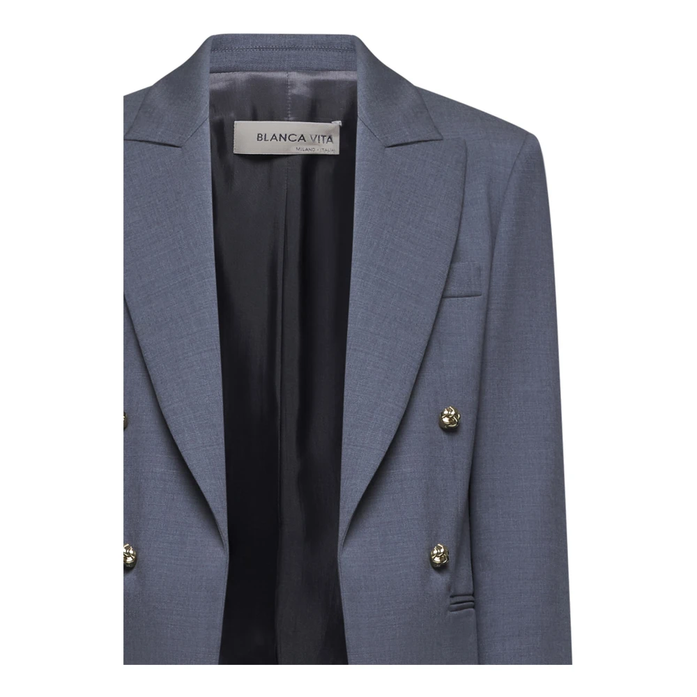 Blanca Vita Antraciet jas voor stijlvolle uitstraling Blue Dames
