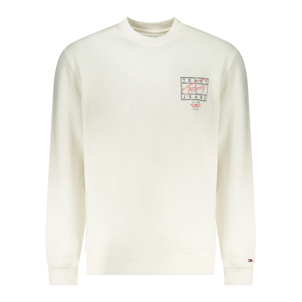 Tommy Hilfiger Men's White Sweatshirts, Xl, Long-Sleeved Sweatshirt
