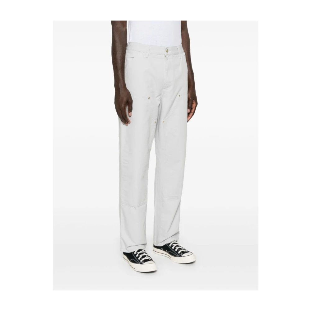 Carhartt WIP Grijze Canvas Straight Leg Broek Gray Heren