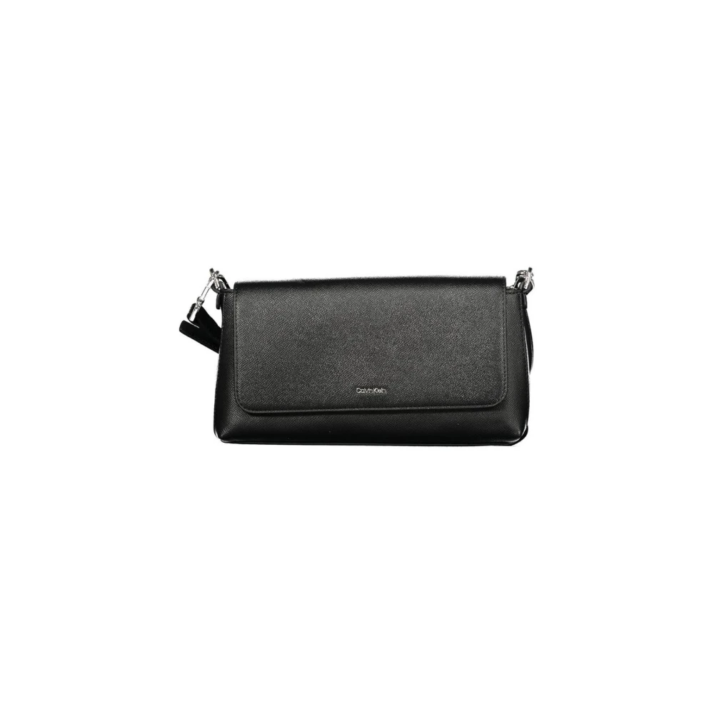 Calvin Klein Women's Black Polyethylene Handbag With Adjustable Strap