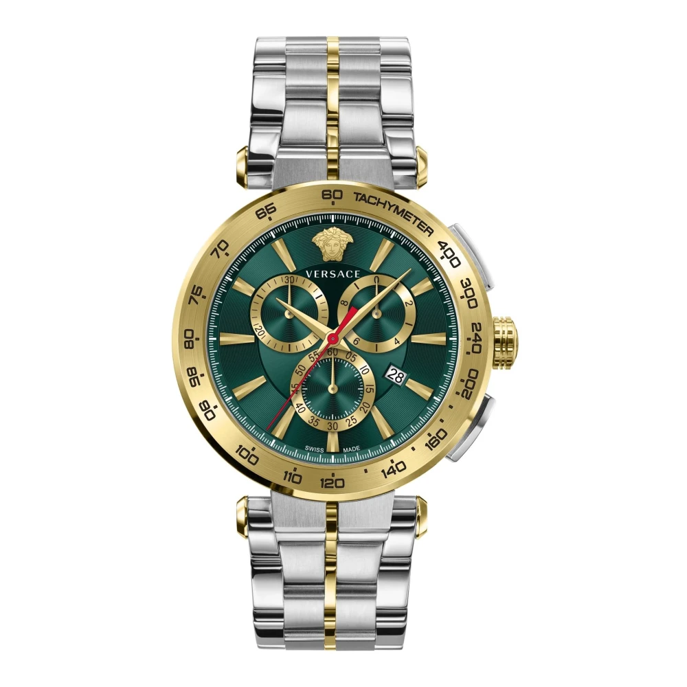 Versace , Watches, Male, Green, One Size, Men's Chronograph Watch Aion