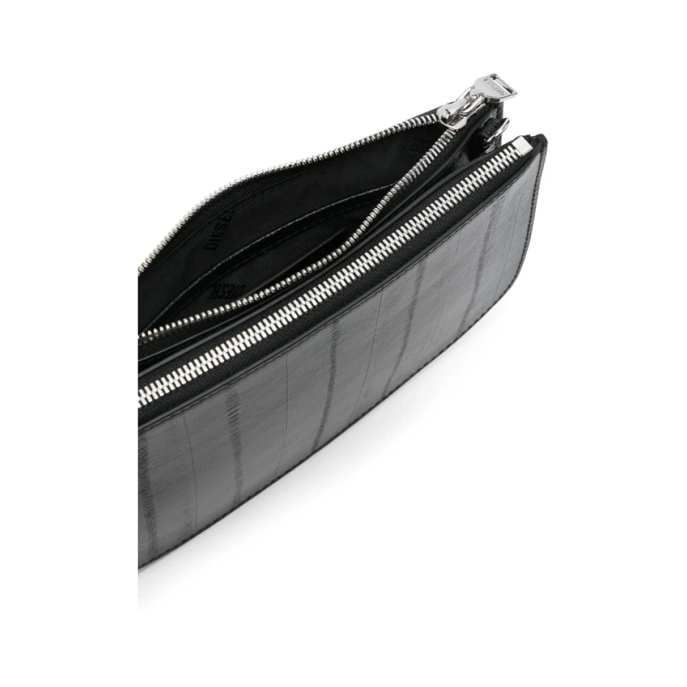 Diesel Zwarte Schoudertas met Ritssluiting Black Dames