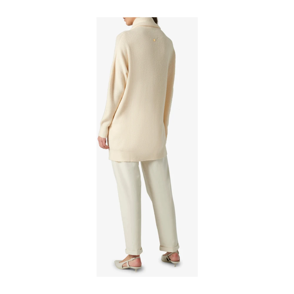 Manila Grace Tijdloze Chino Broek in Wit White Dames