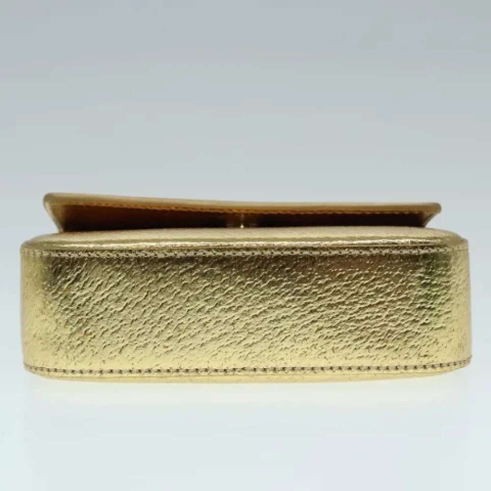 Prada Vintage Pre-owned Leather pouches Yellow Dames