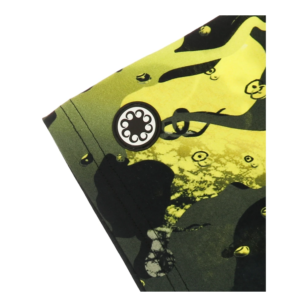 Octopus Camo Tee Geel Zwart Korte Mouw Shirt Multicolor Heren