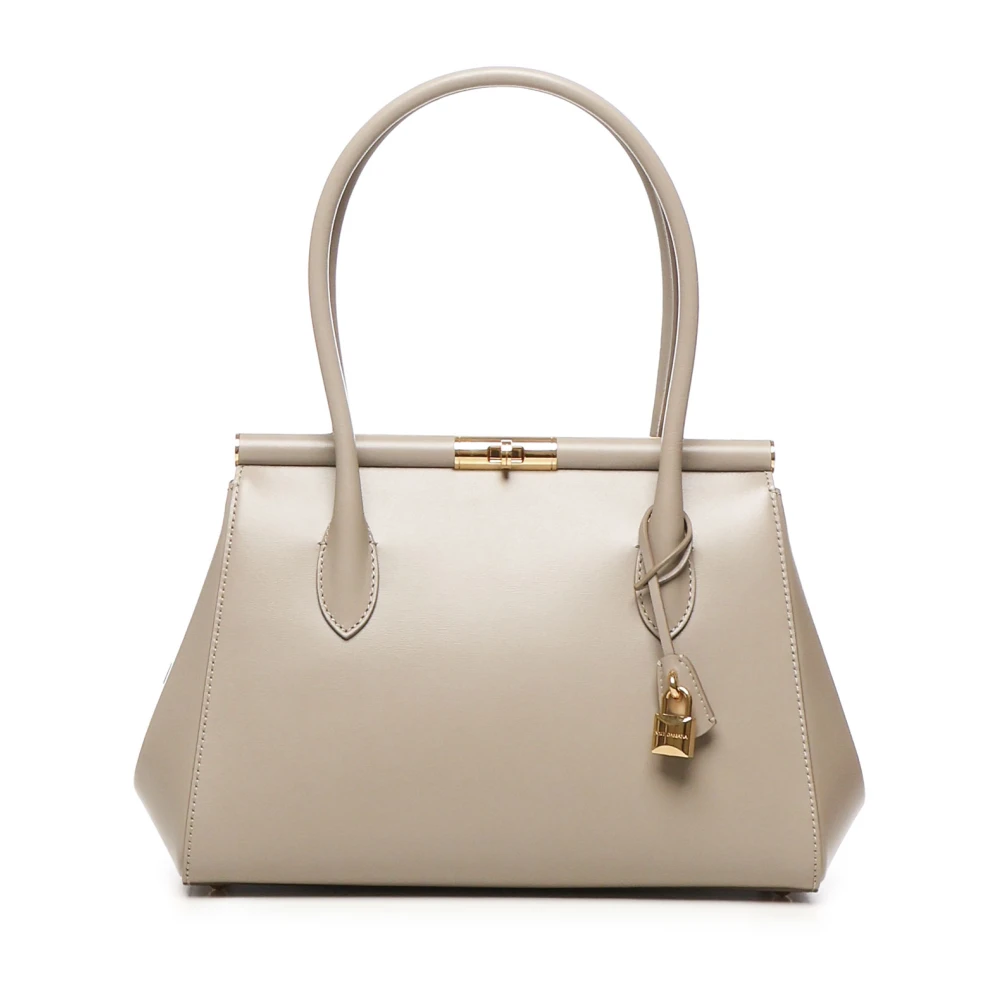 Dolce & Gabbana Marlene Tas in Beige Palmellato Leer Beige Dames