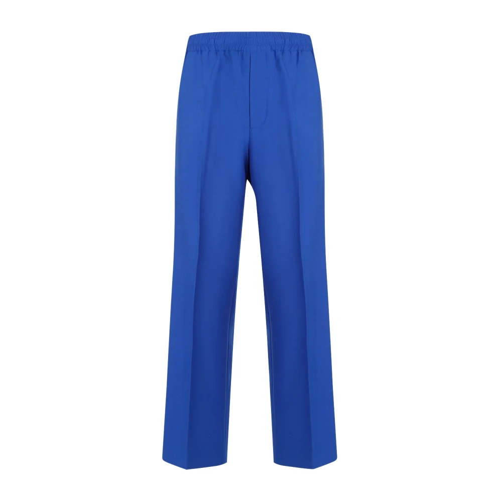 Gucci Wollen broek met elastische taille Blue Heren