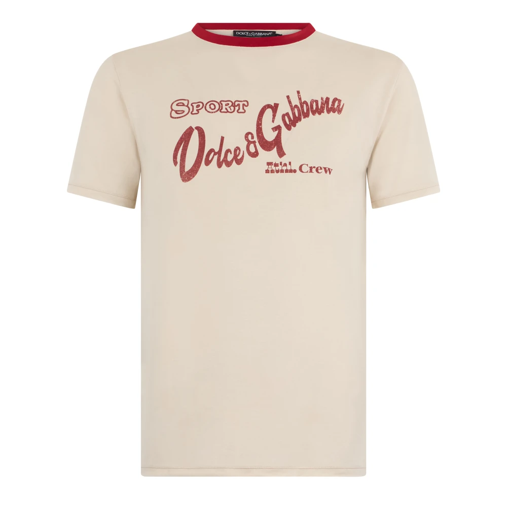 Dolce & Gabbana Herr Beige Toppar L, T-Shirts