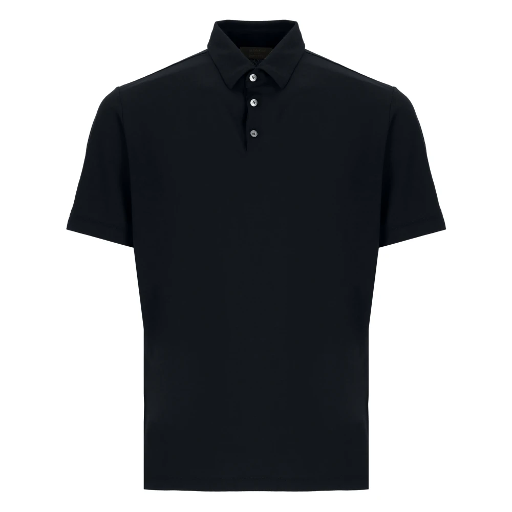 Zanone Mannelijk Blauw Tops Heren, Xl, Katoen, Slim-Fit Ice Cotton Polo
