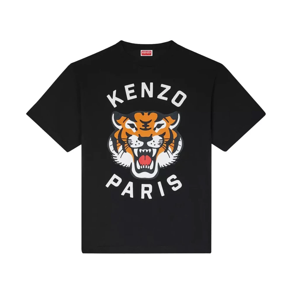 Kenzo Men's Black T-Shirts, M, Lucky Tiger Printed T-Shirt