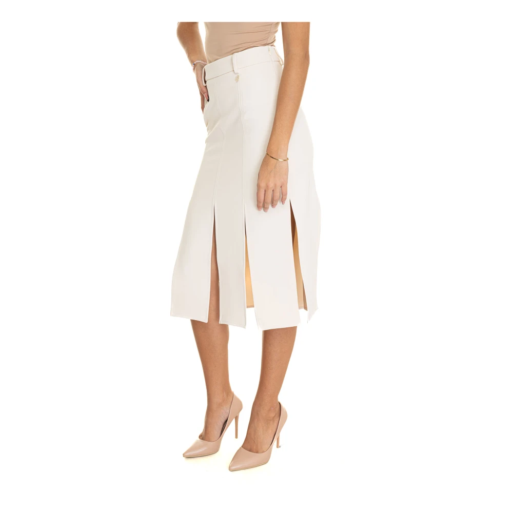 Liu Jo Rok met splitzoom en logotong Beige Dames