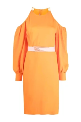Off-Shoulder Klänning med Pärldetaljer
