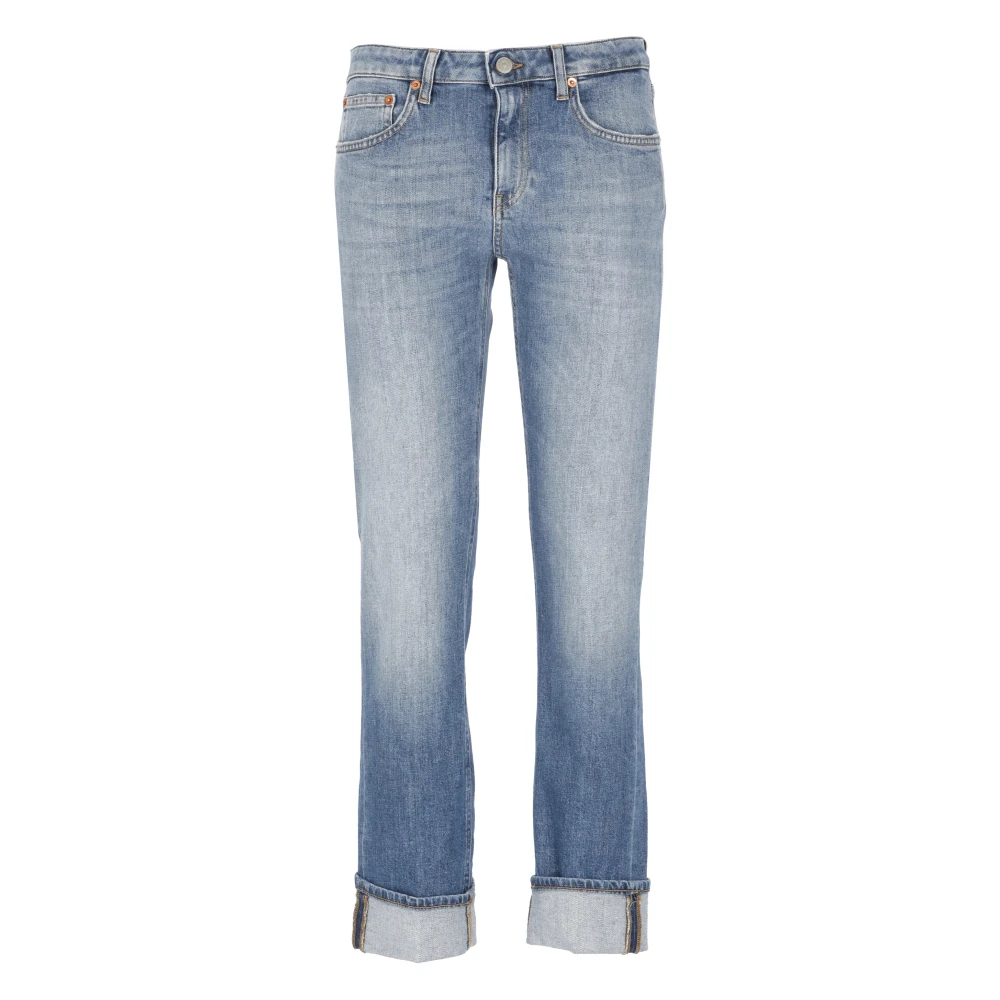 Dondup Blauwe Katoenen Jeans met Riemlussen Blue Dames