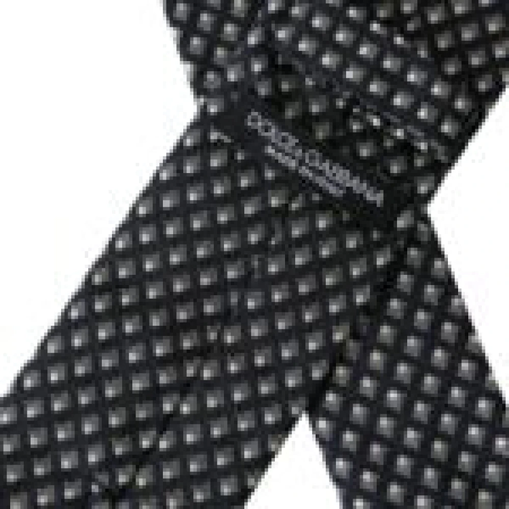 Dolce & Gabbana Zwarte gestreepte zijden herenstropdas Black Heren