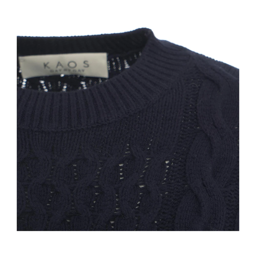 Kaos Blauwe Gebreide Kleding Aw24 voor Vrouwen Blue Dames