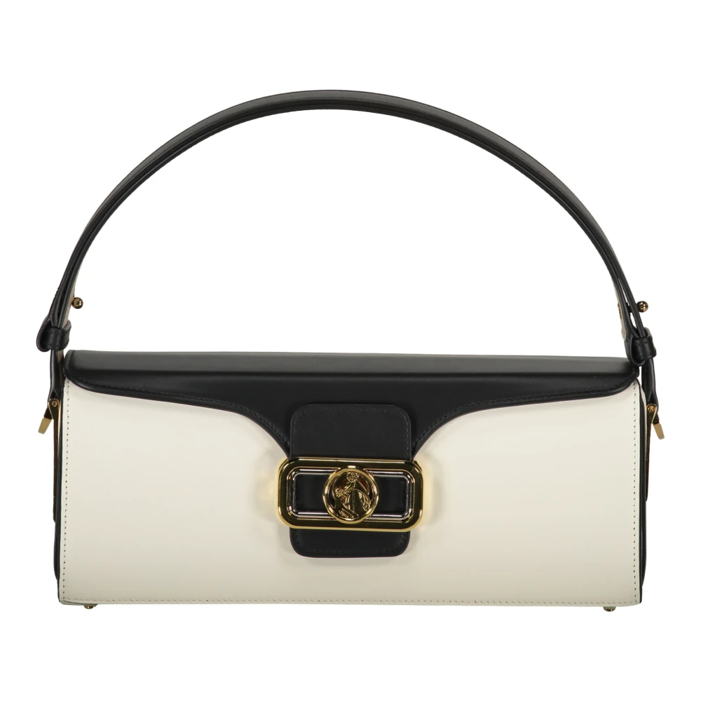 Lanvin Kalfsleren Handtas met Push-Lock Sluiting White Dames