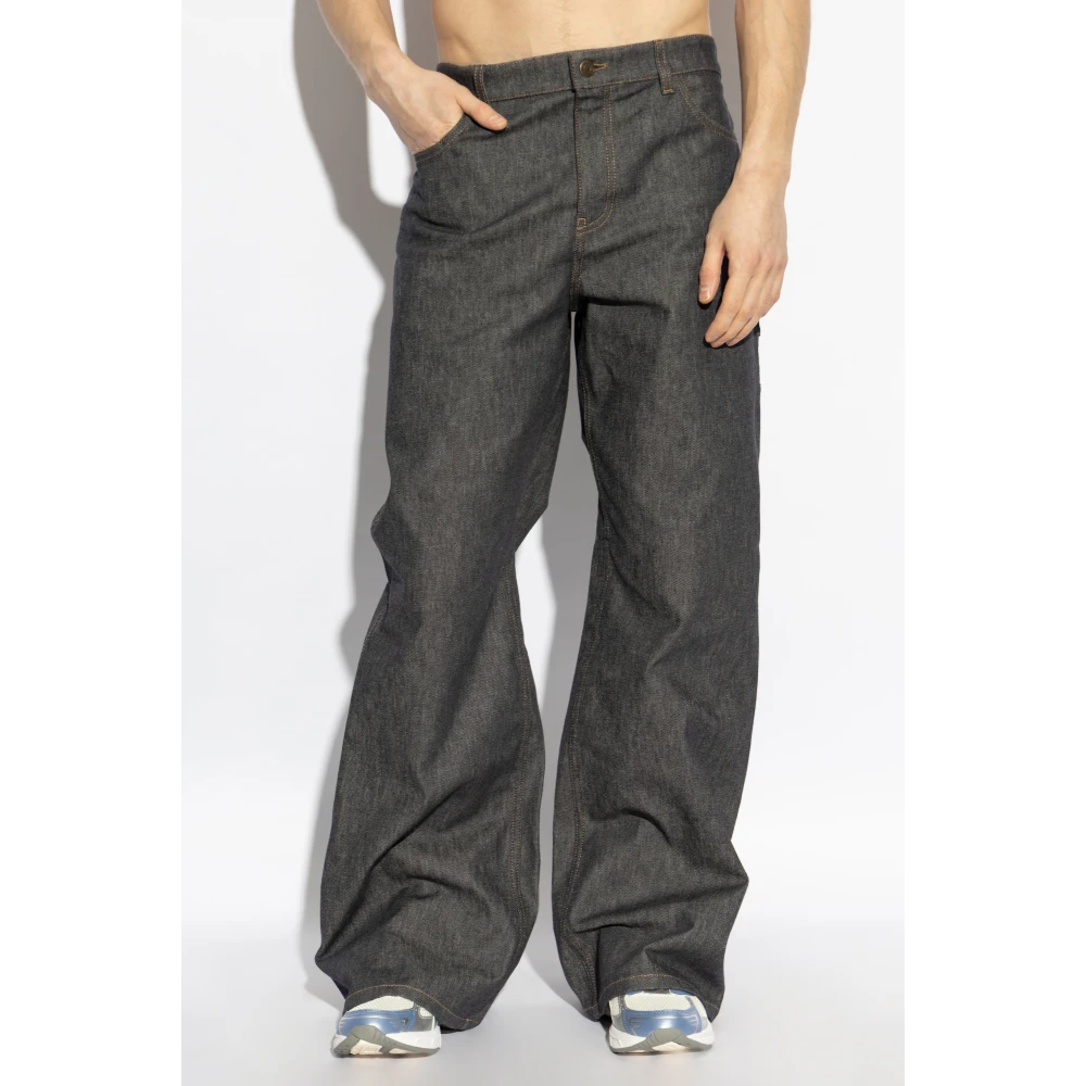 Courrèges Straight leg jeans Gray Heren