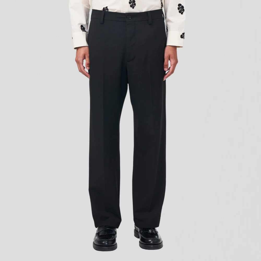 Nn07 Zwarte relaxte broek Black Heren