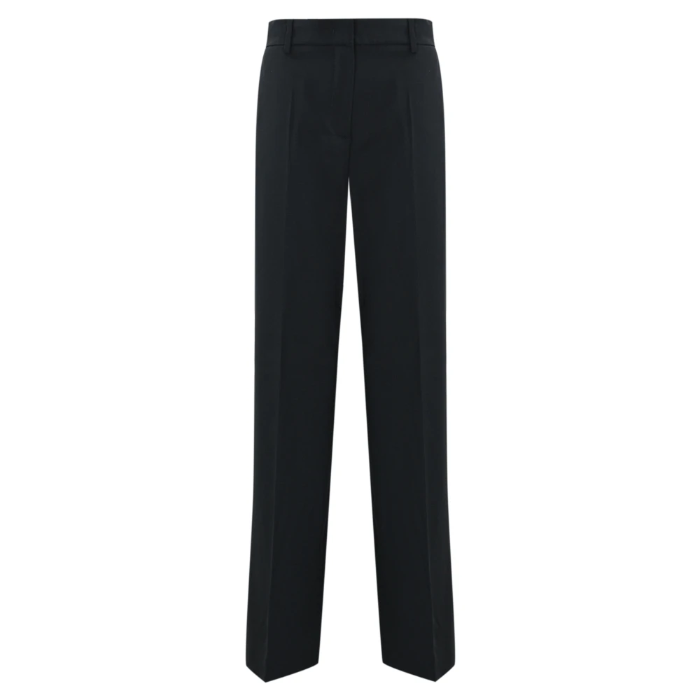 Max Mara Weekend Blauwe wollen broek met wijde pijpen Blue Dames