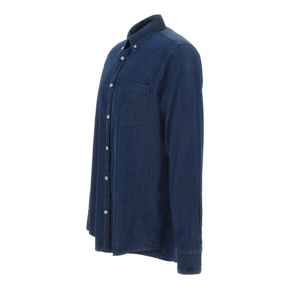 PAUL & SHARK Giza Katoen Midnight Blue Overhemd Blue Heren