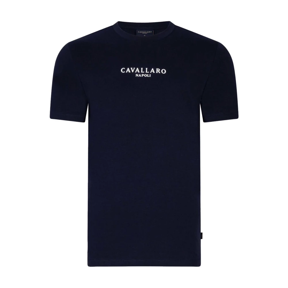 Cavallaro Napoli regular fit T-shirt Bari met logo dark blue