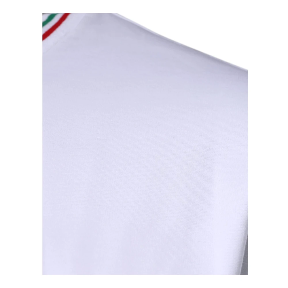 Dolce & Gabbana Grafische Print Katoenen Crew Neck T-shirt White Heren
