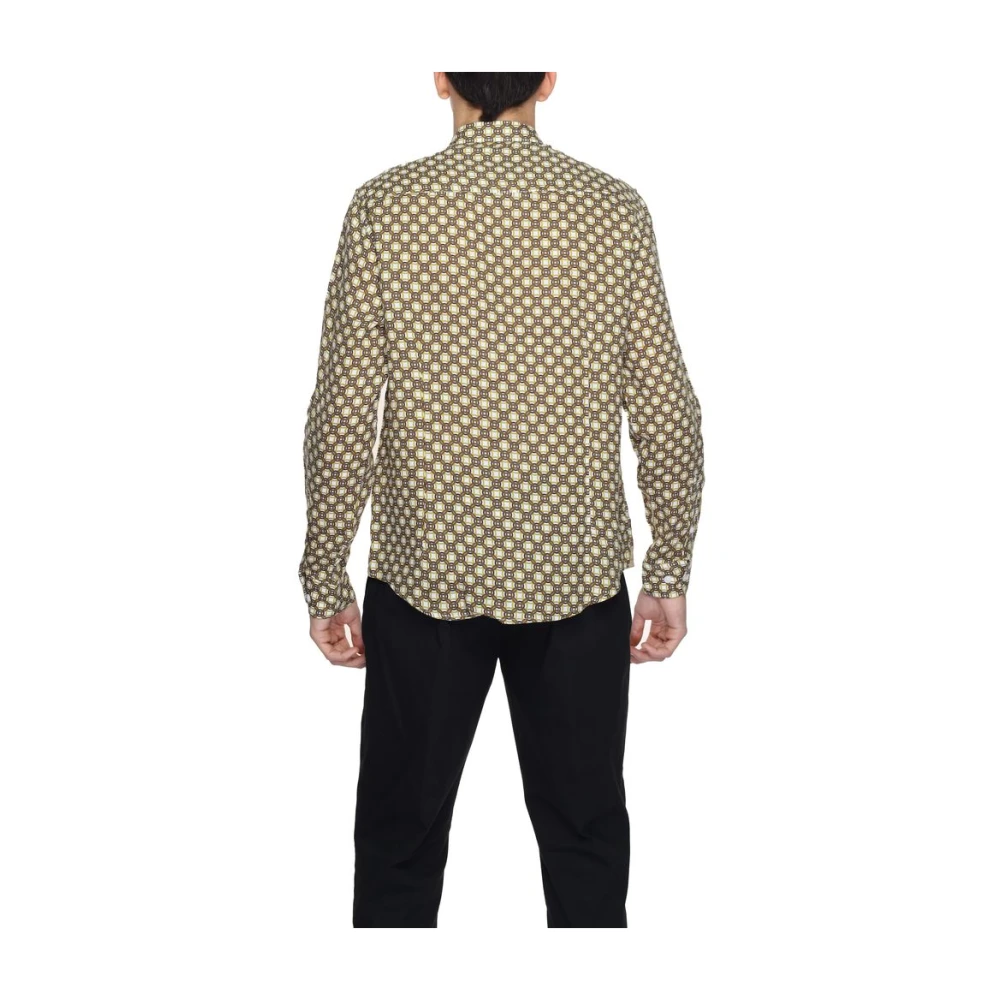 Gianni Lupo Beige Linnen Overhemd Lente Zomer Collectie Beige Heren