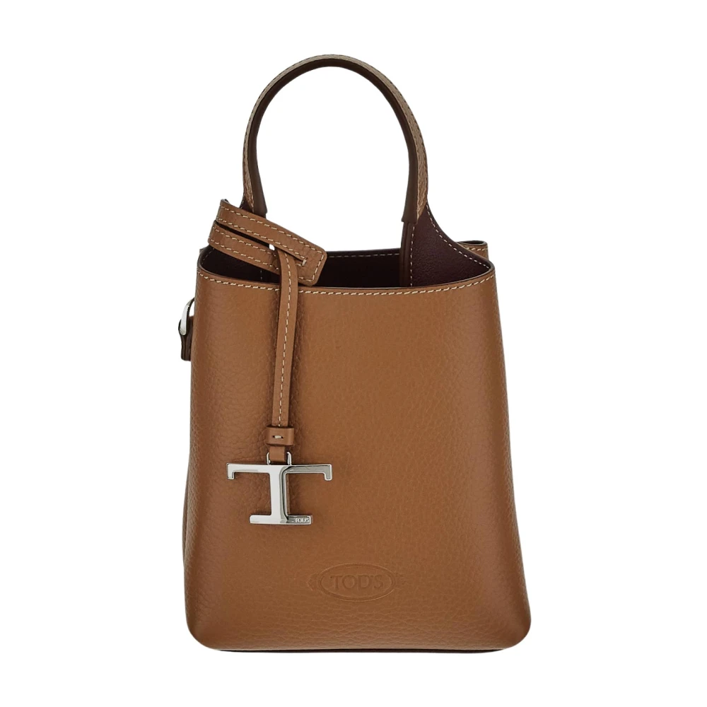 TOD'S Leren Micro Tas Brown Dames