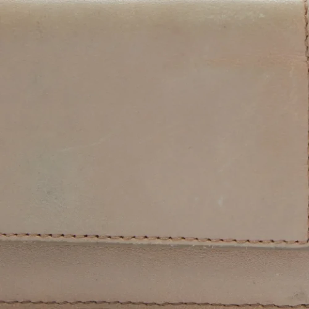Bottega Veneta Vintage Pre-owned Leather wallets Beige Dames