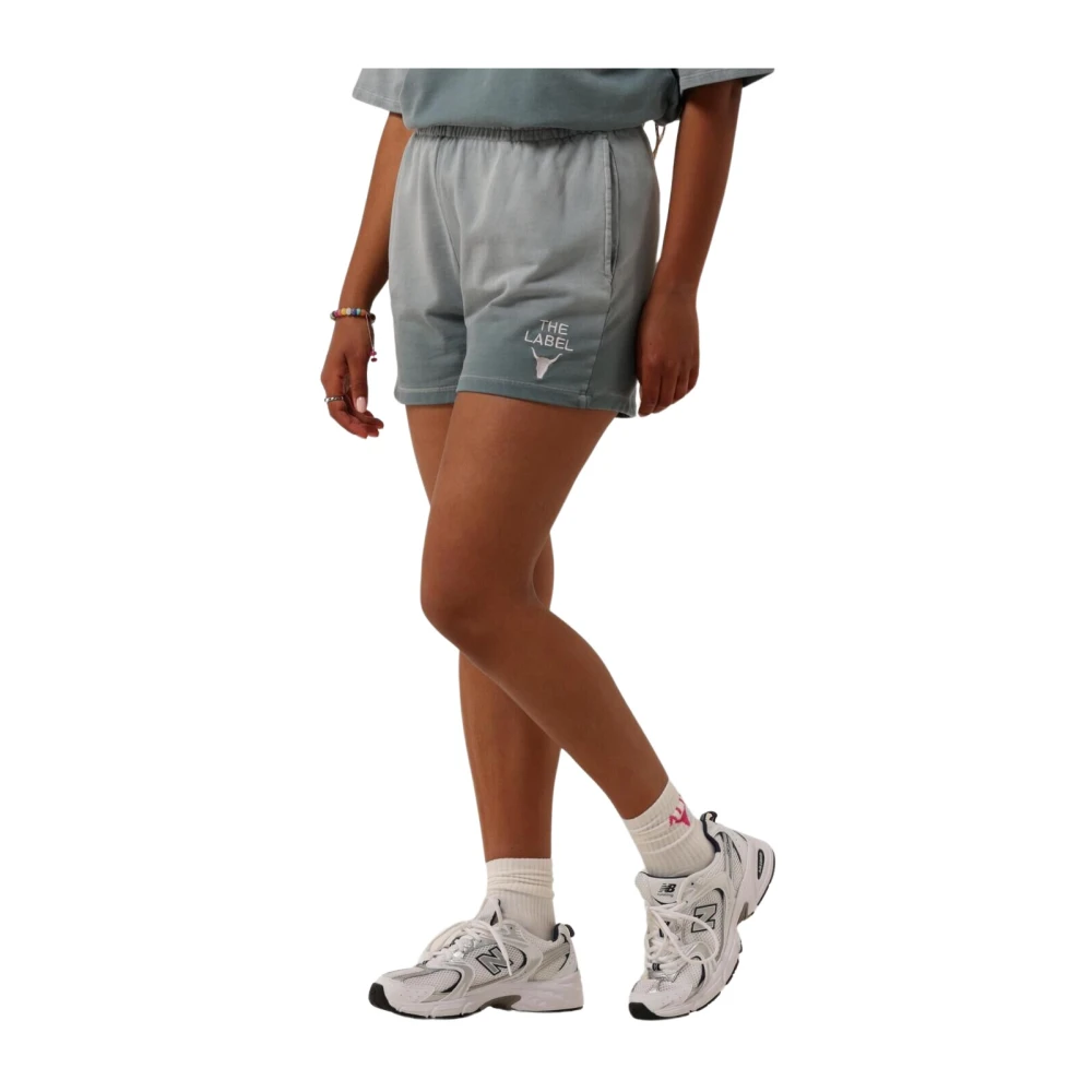 Alix The Label Gebreide Gesprayde Sweat Shorts Gray Dames
