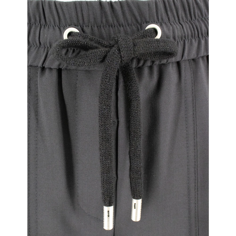 PESERICO Sportieve Jogger Broek met Hoge Taille Blue Dames