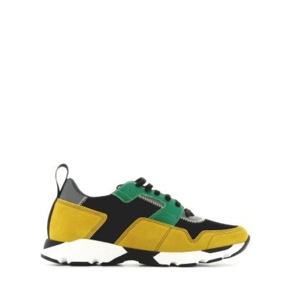 Marni Abstracte Multikleur Lage Sneakers Yellow Heren