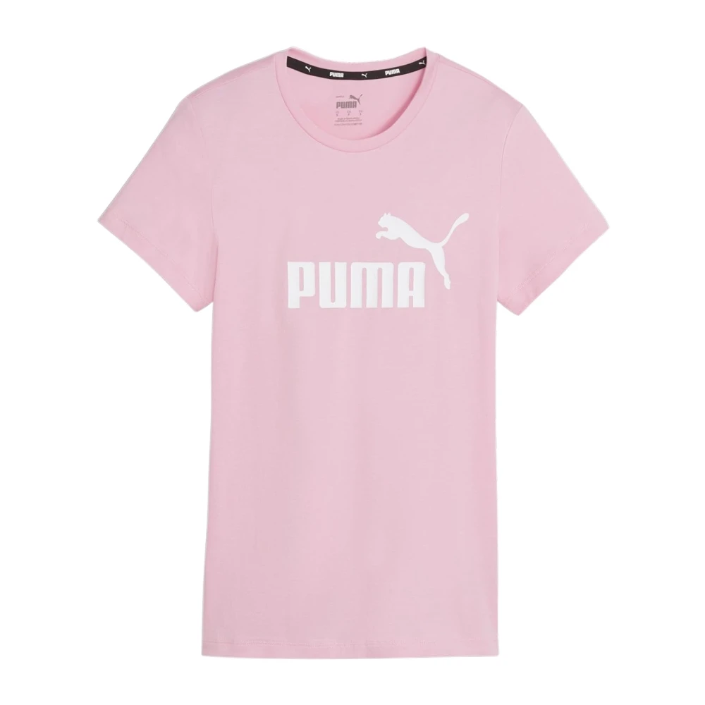 Puma Dynamisch Logo Print Kortemouw T-shirt Pink Dames