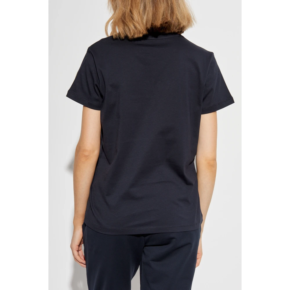Moncler T-shirt met logo Blue Dames