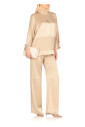 beige-silk-t-shirt-with-feather-collar