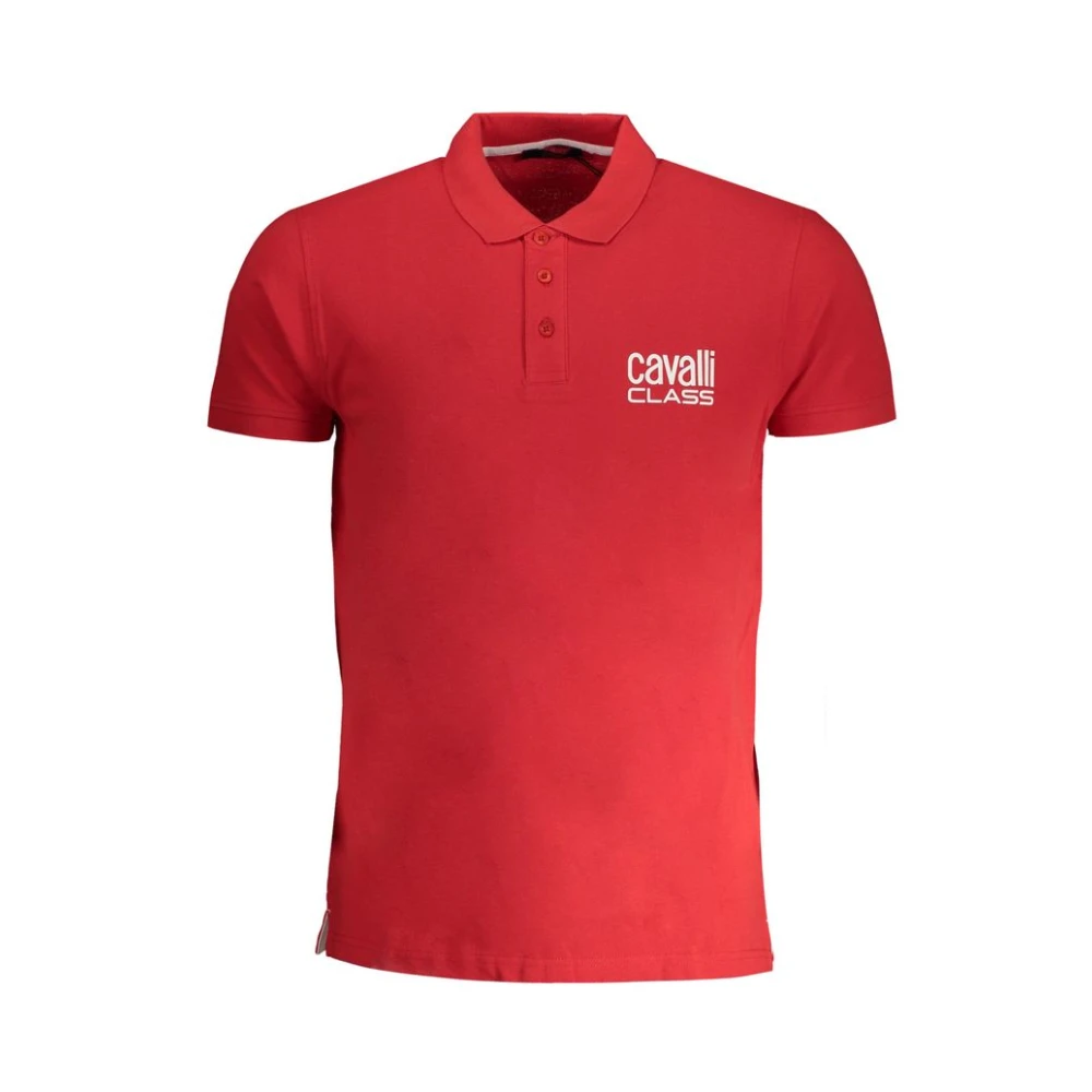 Cavalli Class Men's Red Polo Shirts, 2XL, Short Sleeved Polo Shirt