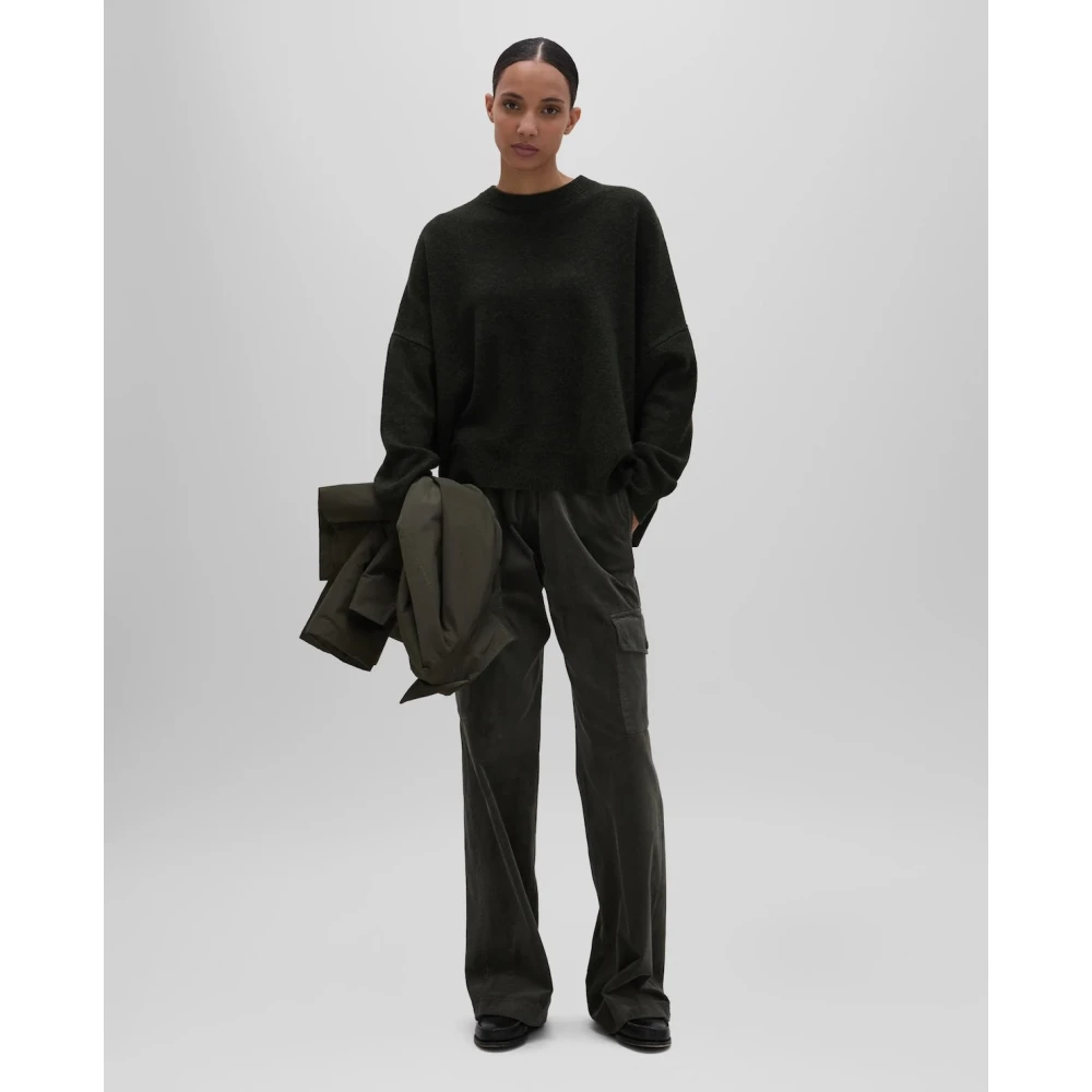 Aspesi Ronde Hals Merino Wollen Trui Gray Dames