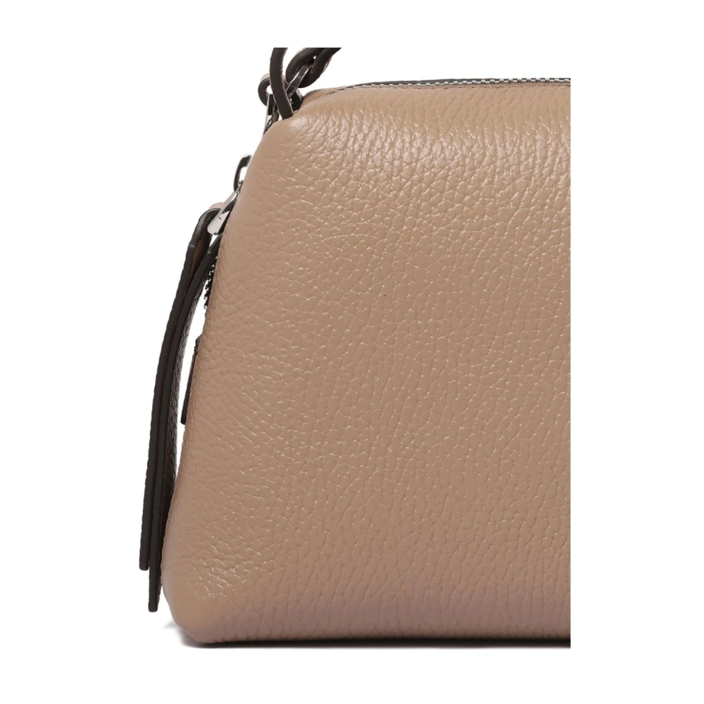 Gianni Chiarini Bruin Leren Schoudertas met Logo Brown Dames