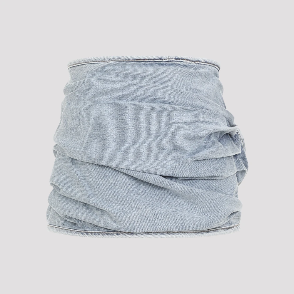Magda Butrym Blauwe Katoenen Rok Aw24 Blue Dames