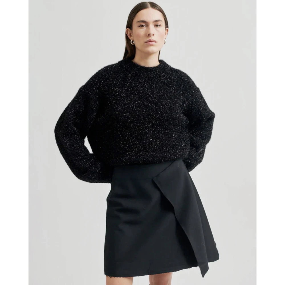 Second Female Lamilla Knit O-Neck Pullover Second Dames Gray Dames