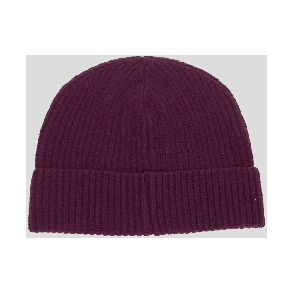 Seven Gauge Geribbelde Wollen Beanie Muts Red Heren